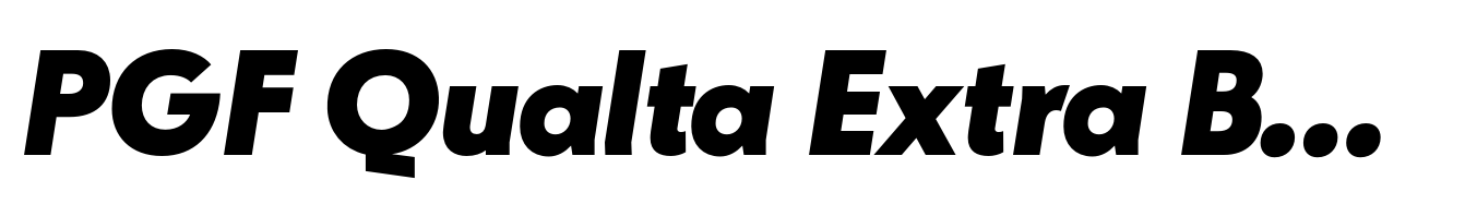 PGF Qualta Extra Bold Italic